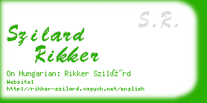 szilard rikker business card